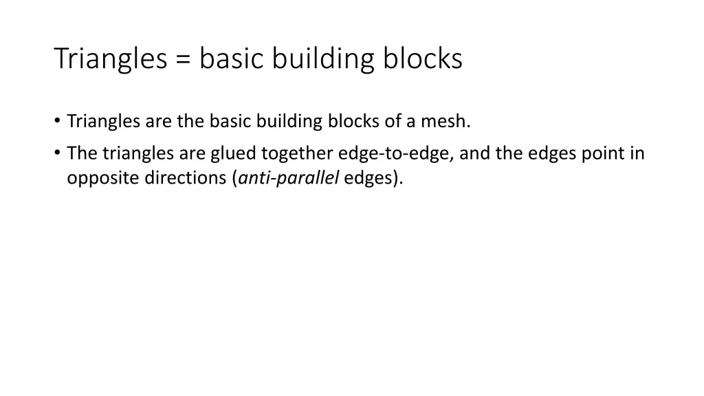 triangles basic building blocks