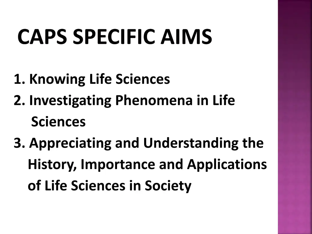 caps specific aims