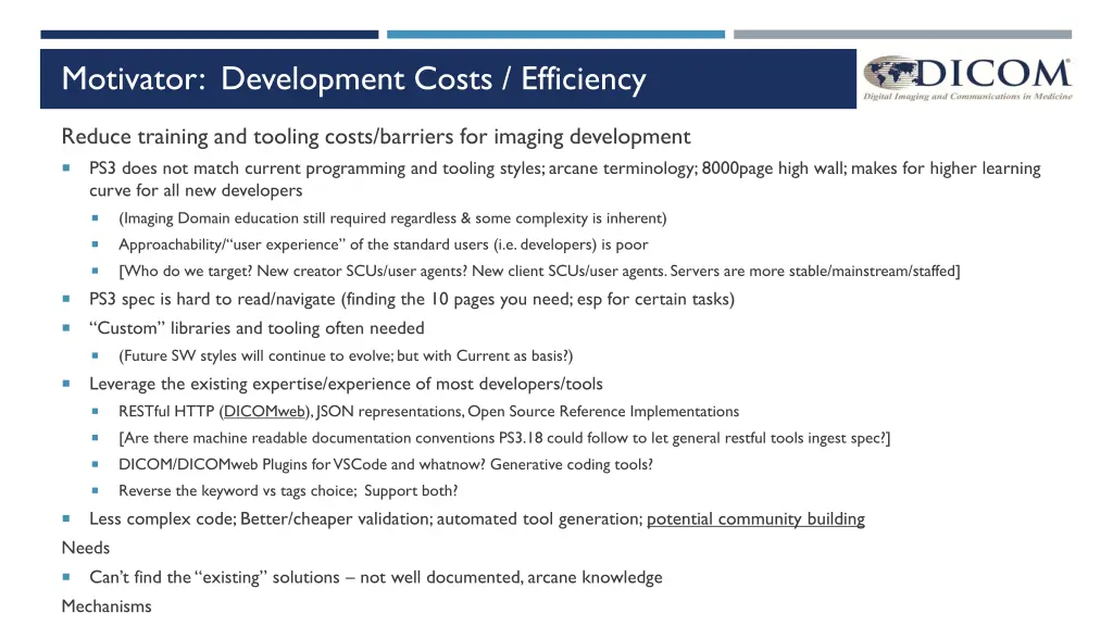 motivator development costs efficiency