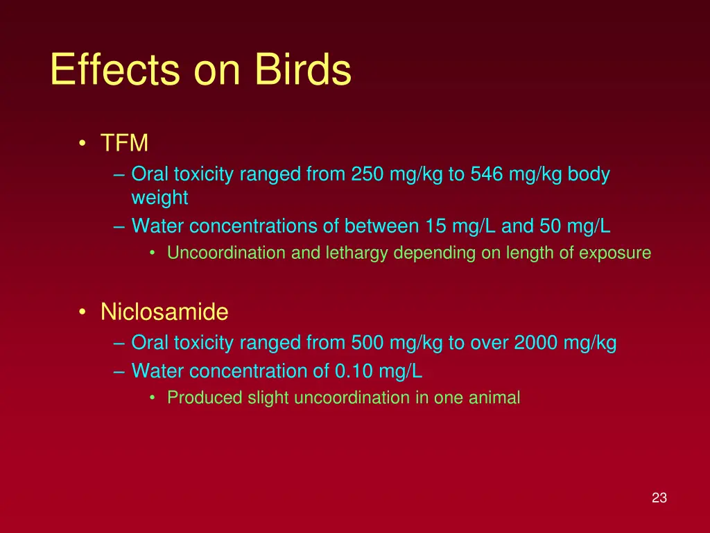 effects on birds