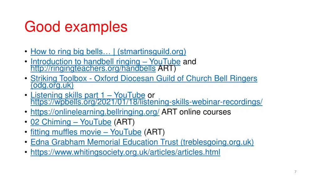 good examples