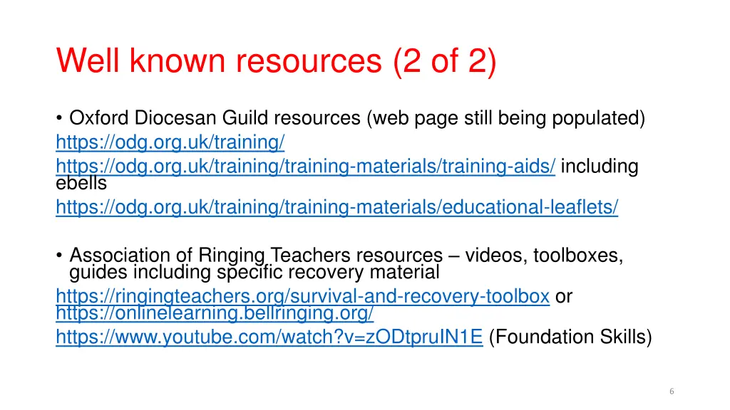 well known resources 2 of 2