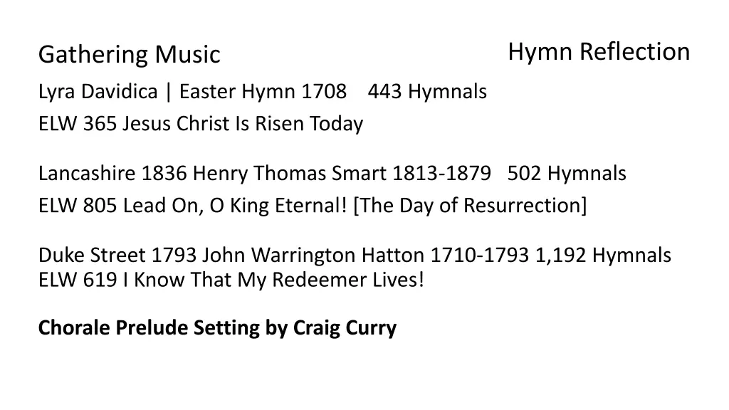hymn reflection