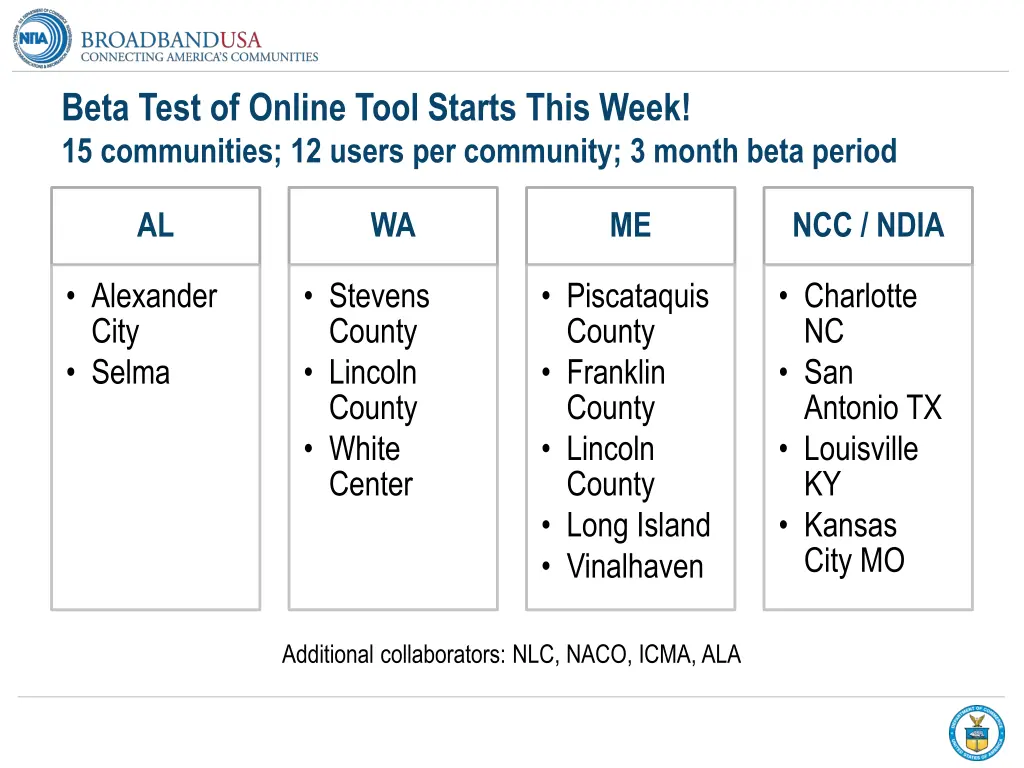 beta test of online tool starts this week