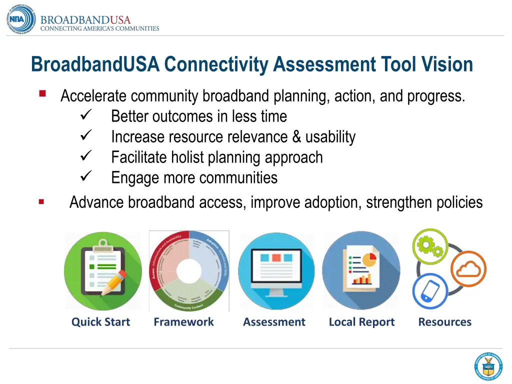 broadbandusa connectivity assessment tool vision