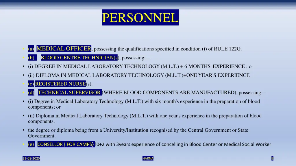 personnel
