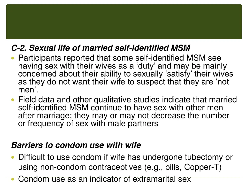 c 2 sexual life of married self identified