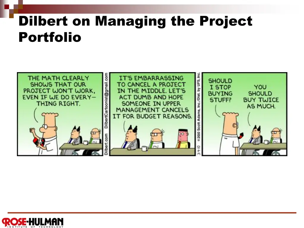 dilbert on managing the project portfolio