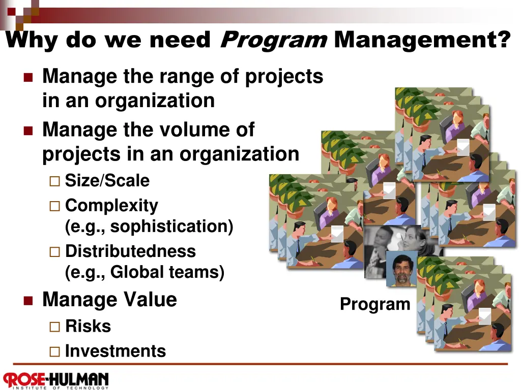why do we need program management