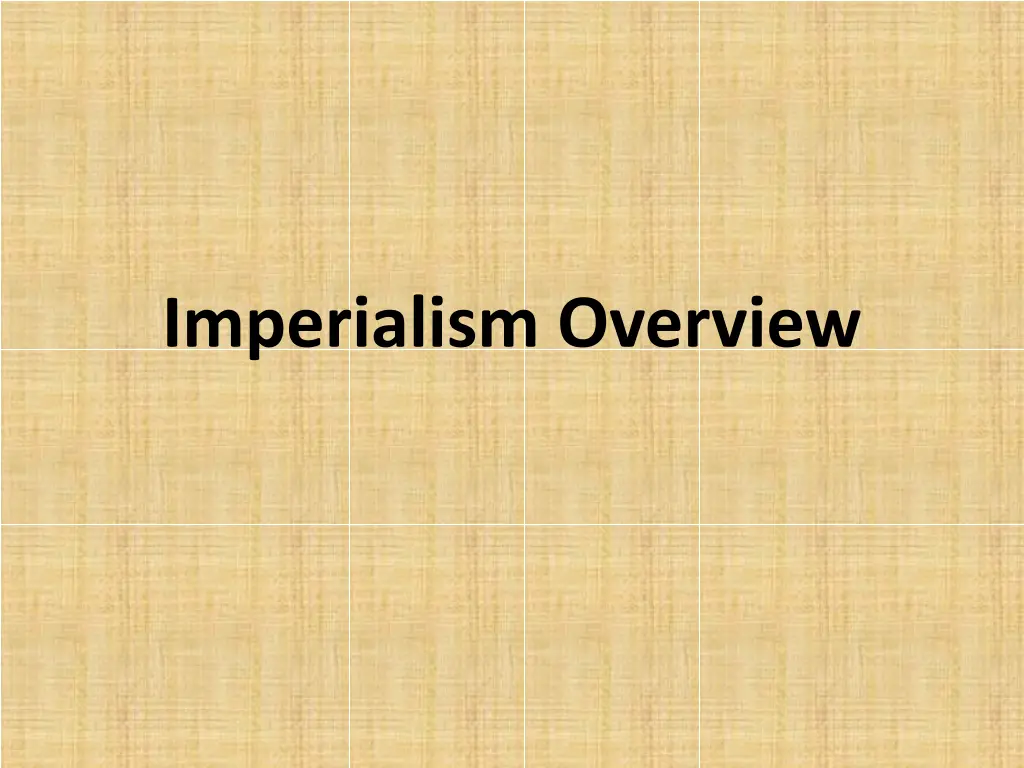 imperialism overview