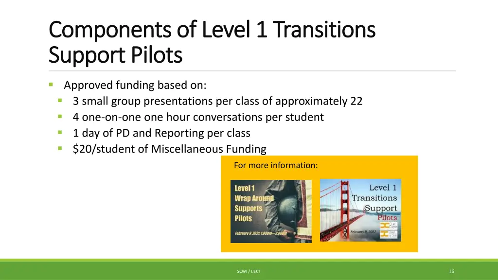 components of level 1 transitions components