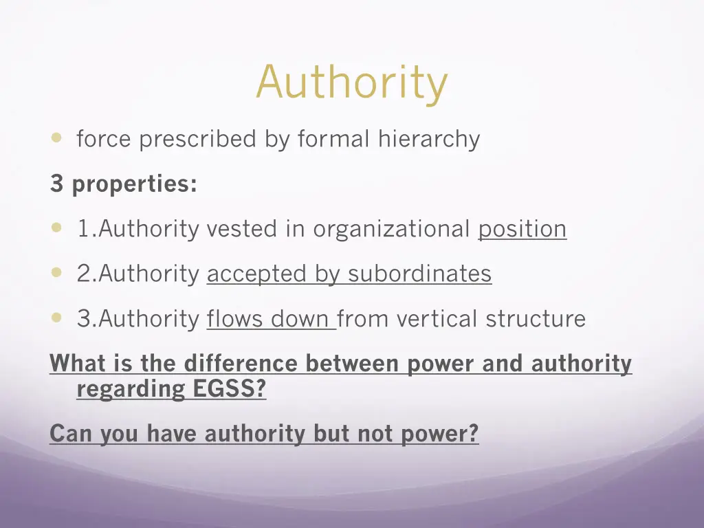 authority