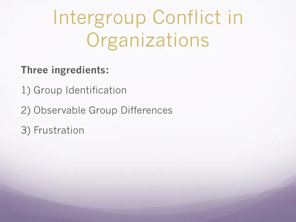 intergroup conflict in organizations