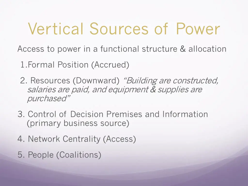 vertical sources of power