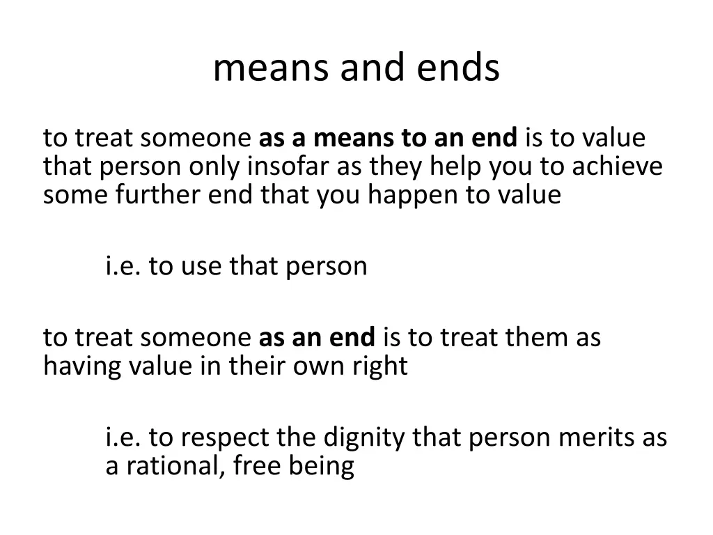 means and ends