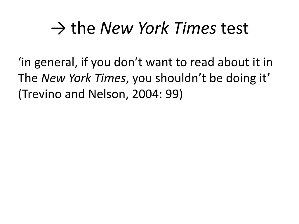 the new york times test