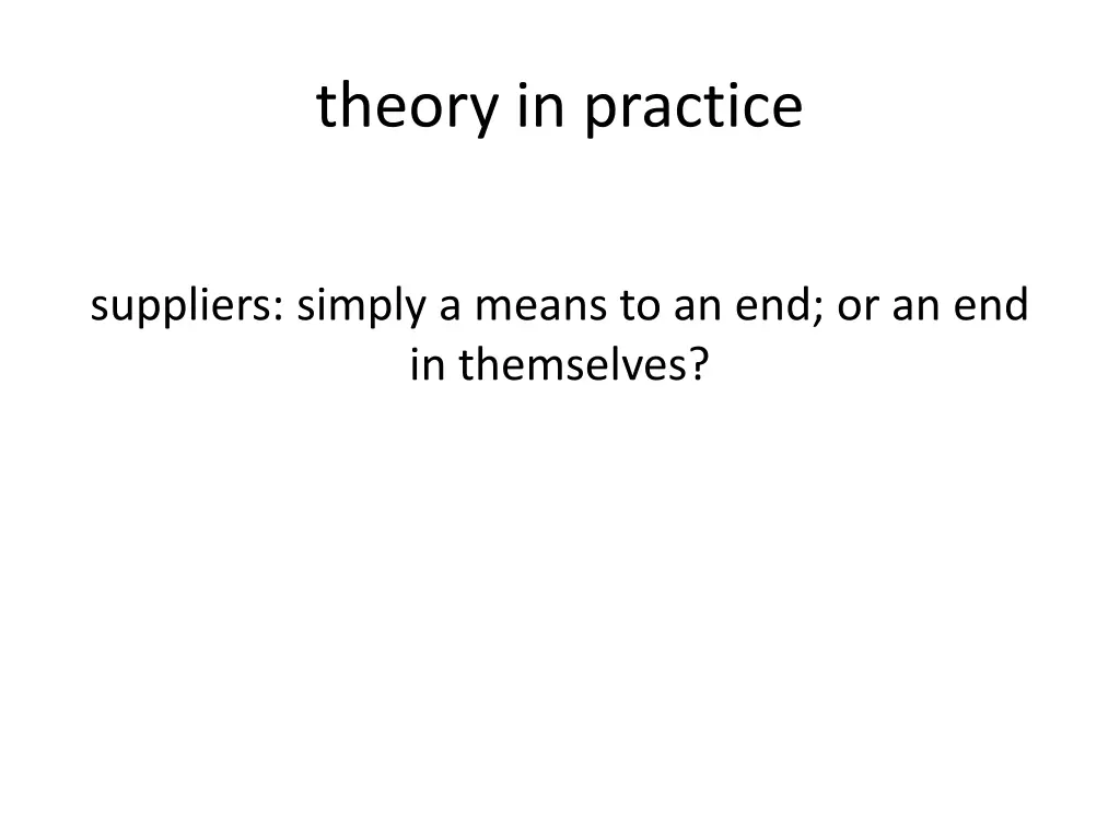 theory in practice 1