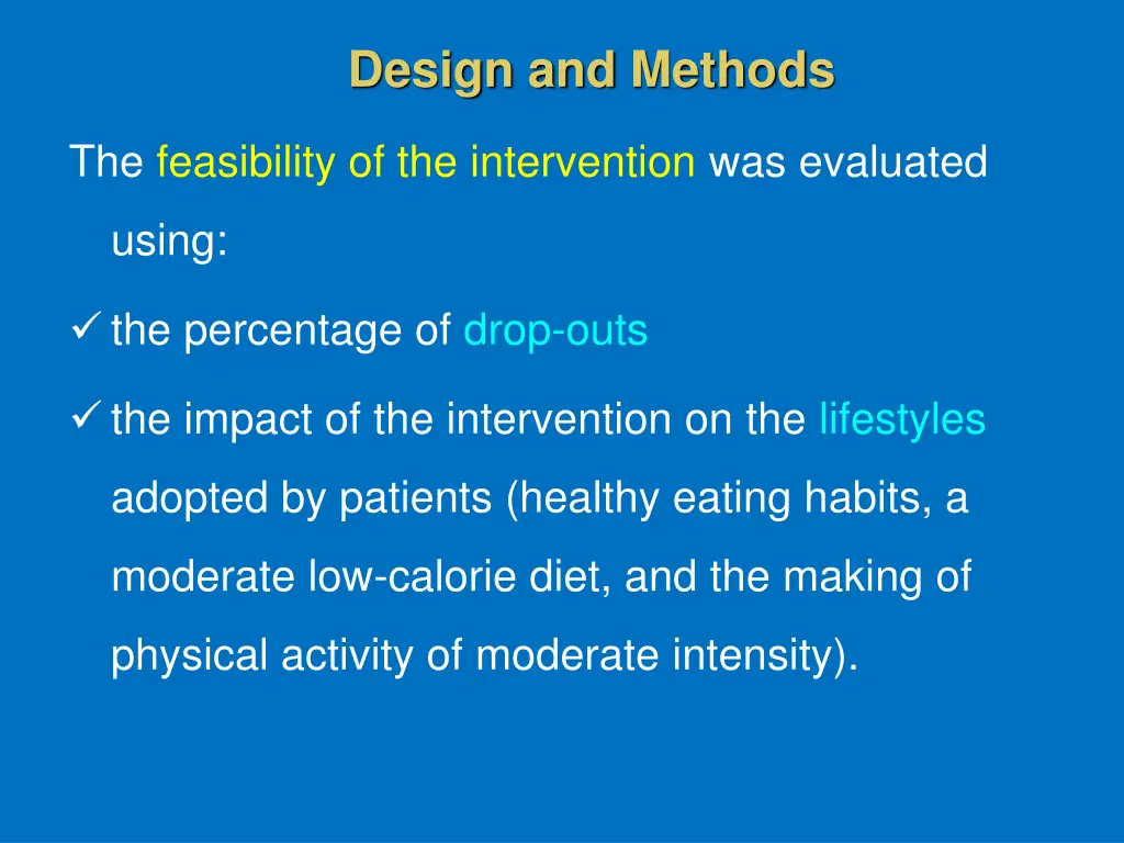 design and methods