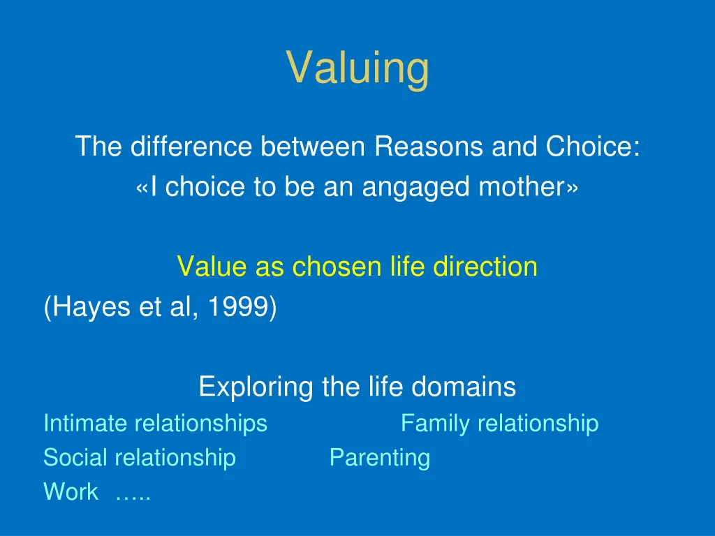 valuing