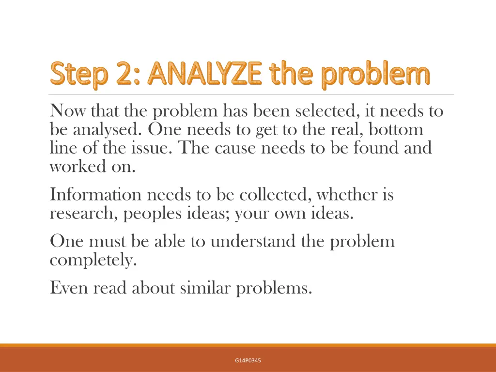 step 2 analyze the problem step 2 analyze