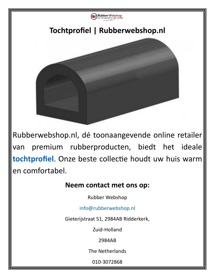 tochtprofiel rubberwebshop nl