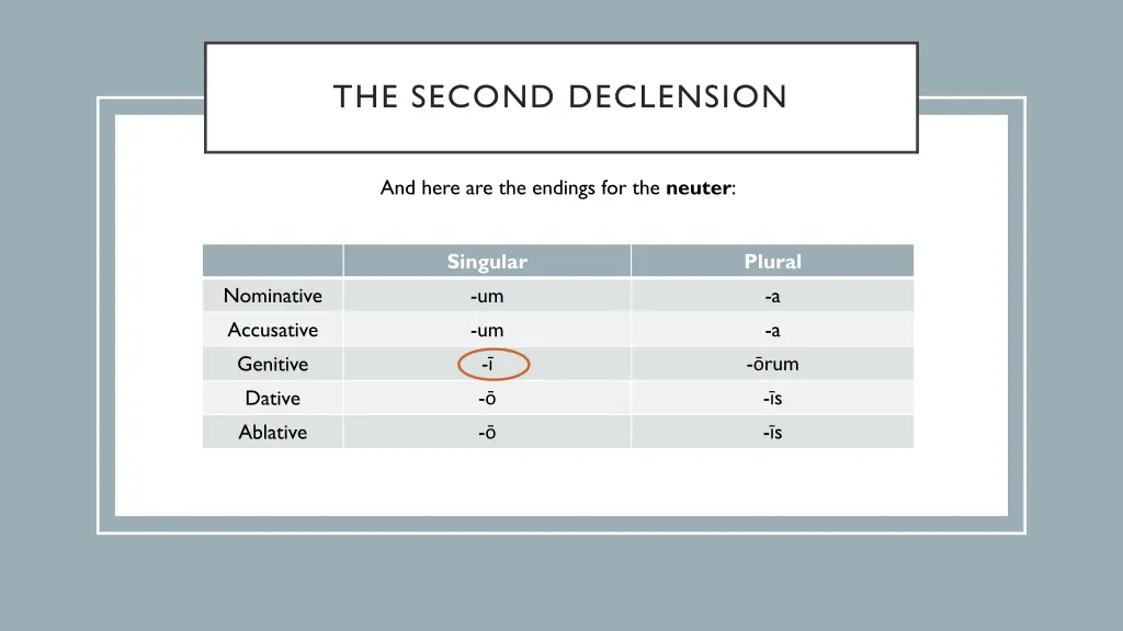 the second declension 2