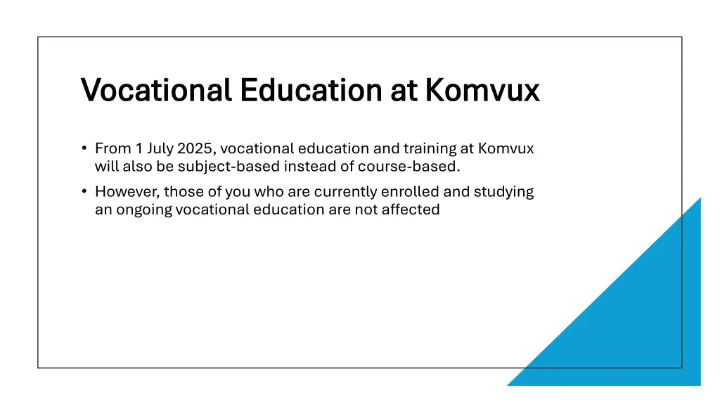 vocational vocational education