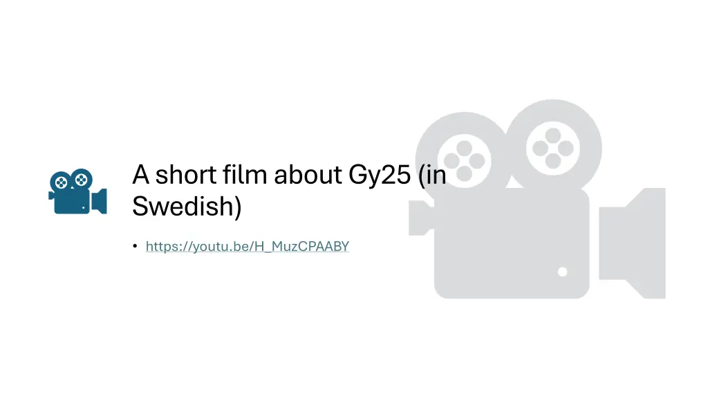 a short film about gy25 in swedish