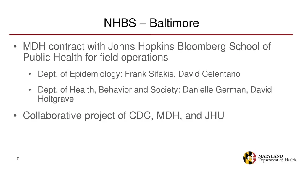 nhbs baltimore