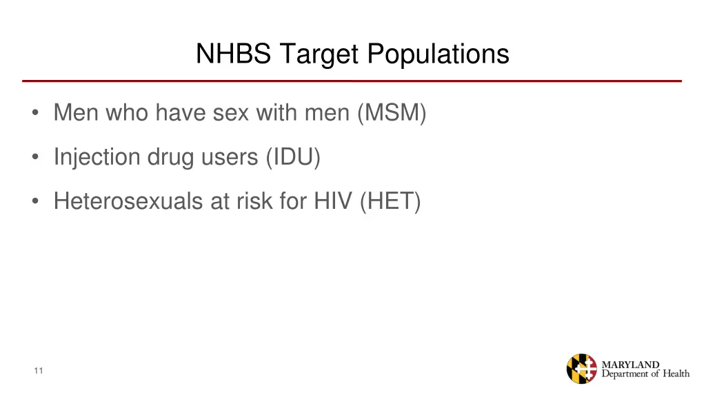 nhbs target populations