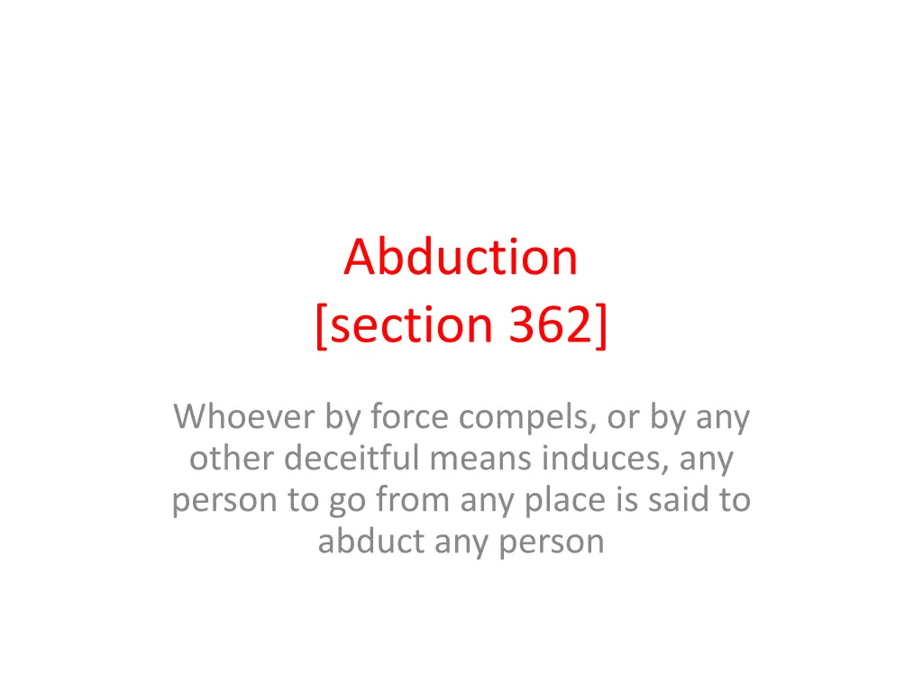 abduction section 362