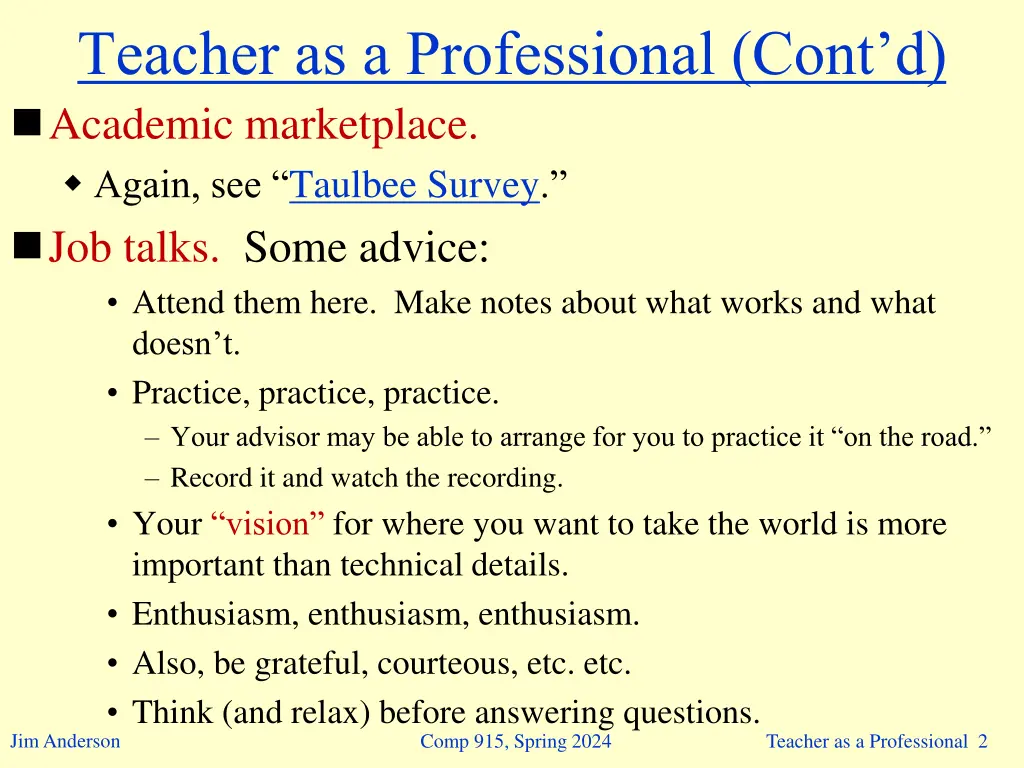 teacher as a professional cont d academic