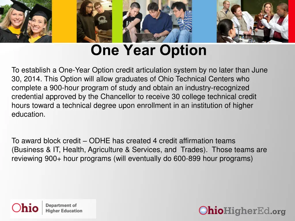 one year option