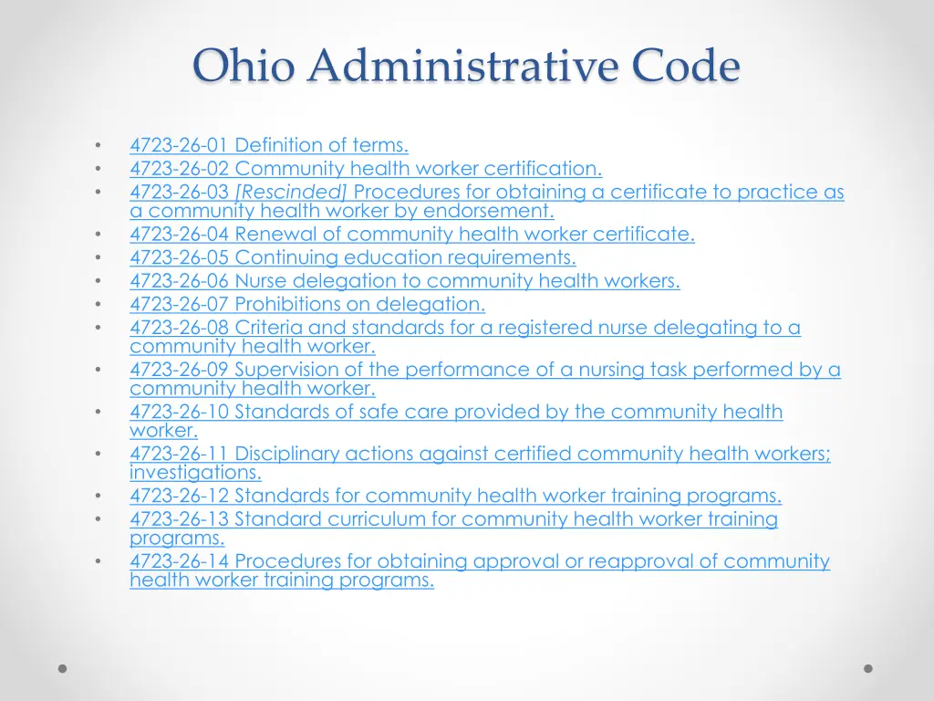 ohio administrative code