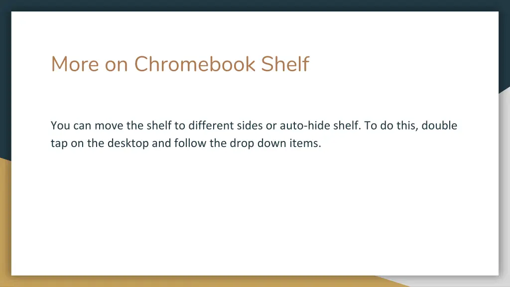 more on chromebook shelf