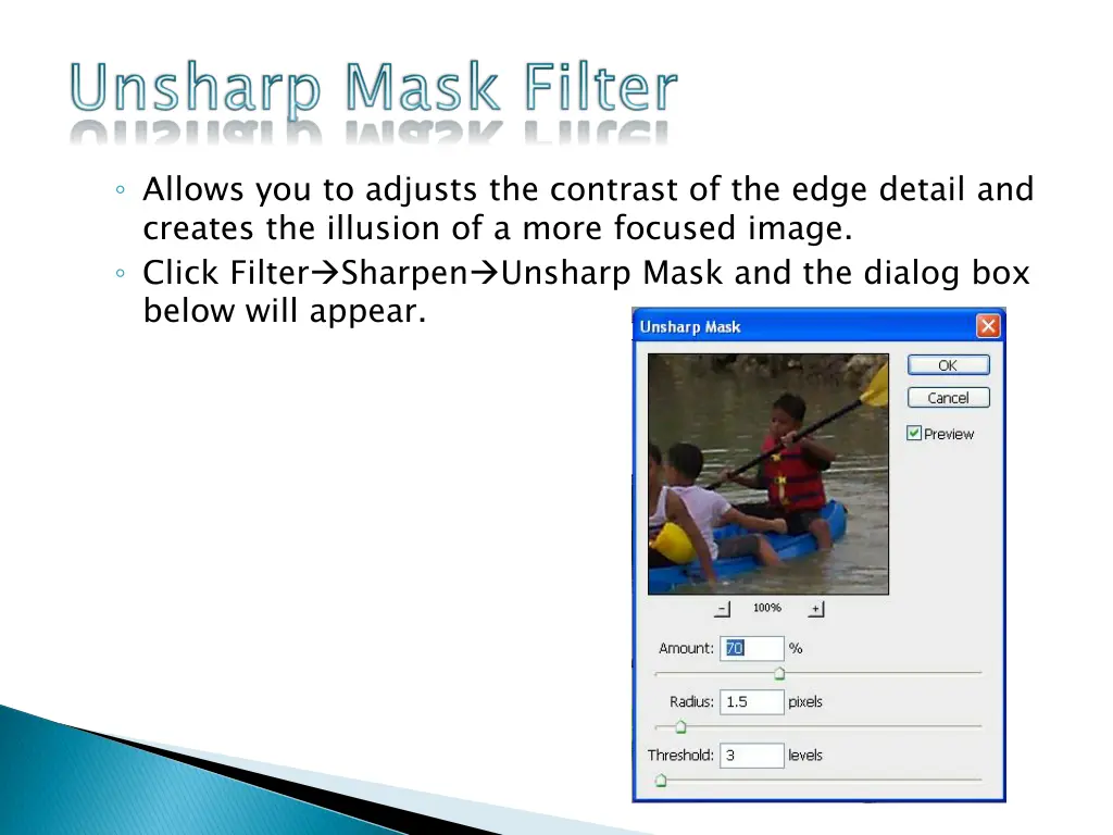 allows you to adjusts the contrast of the edge