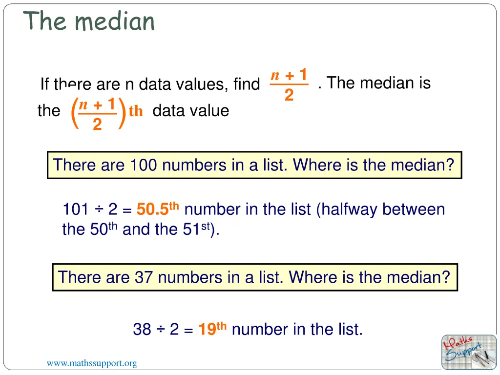 the median 2
