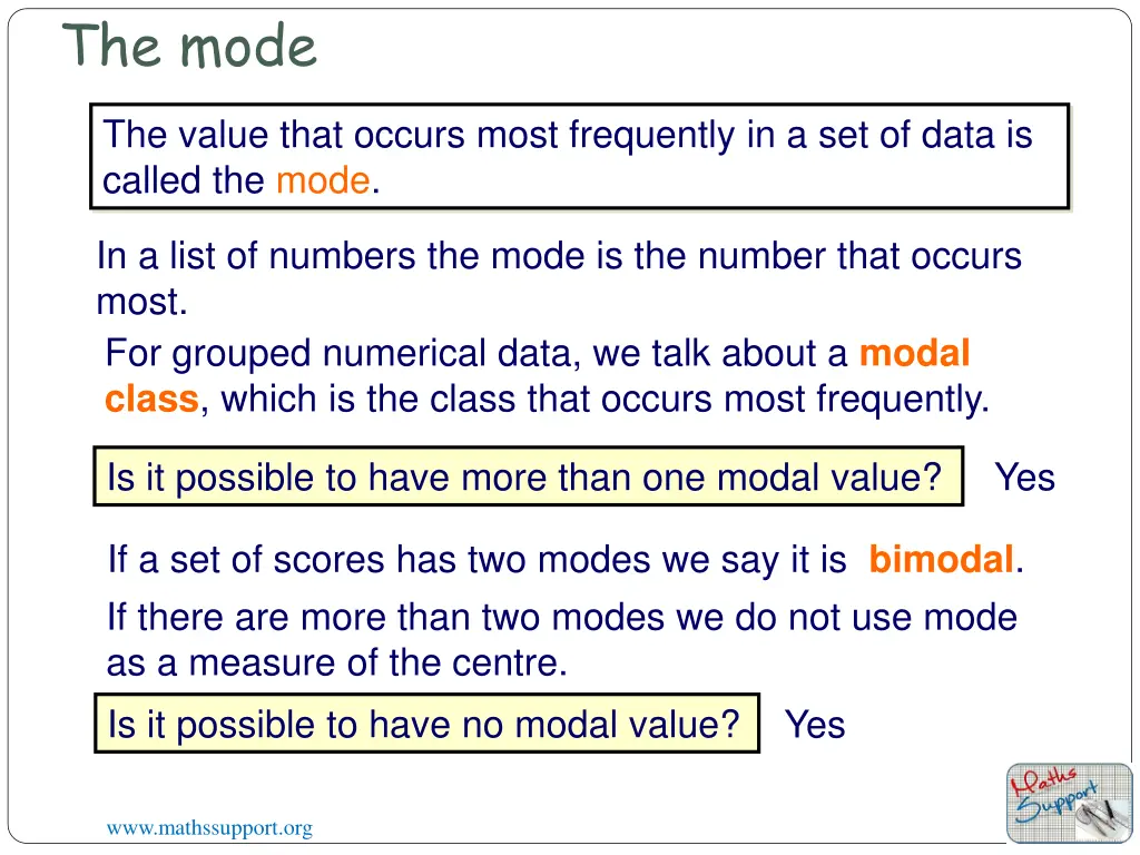 the mode