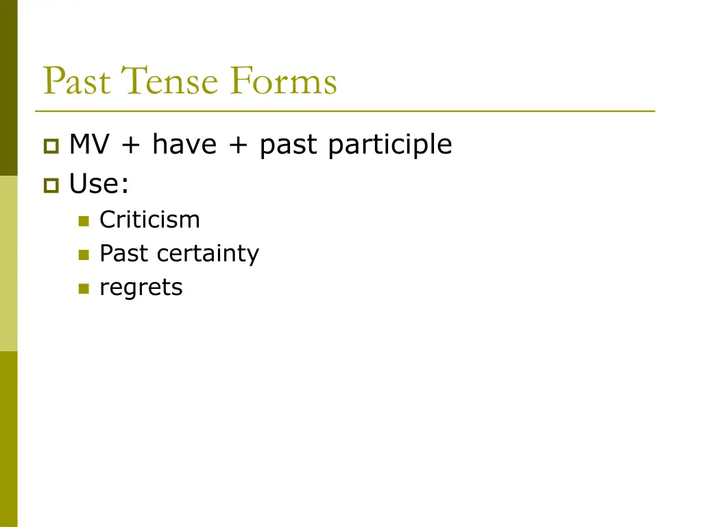 past tense forms 2