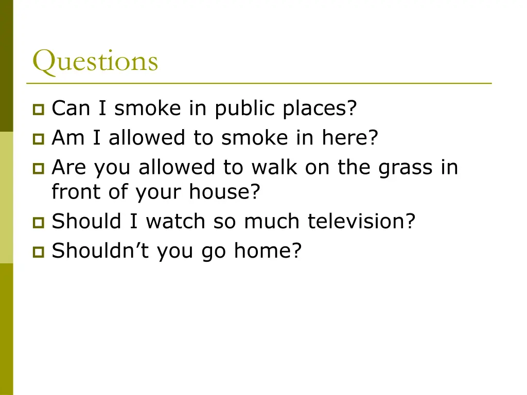 questions