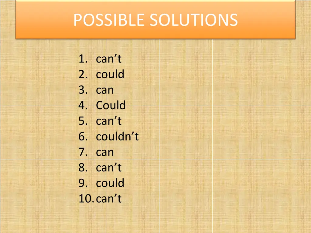 possible solutions 2