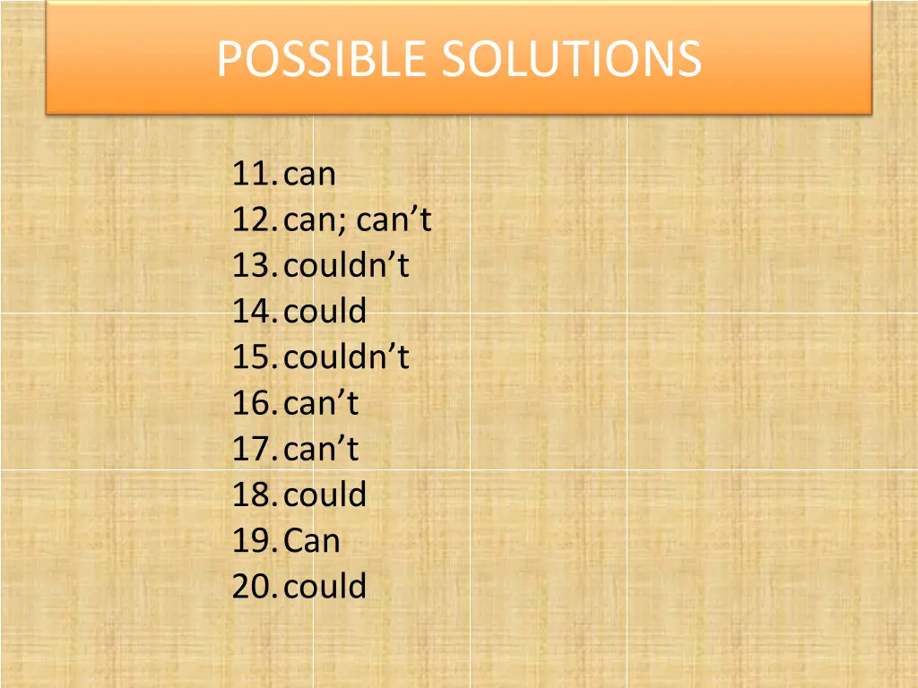 possible solutions 3