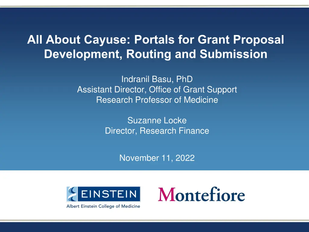 all about cayuse portals for grant proposal