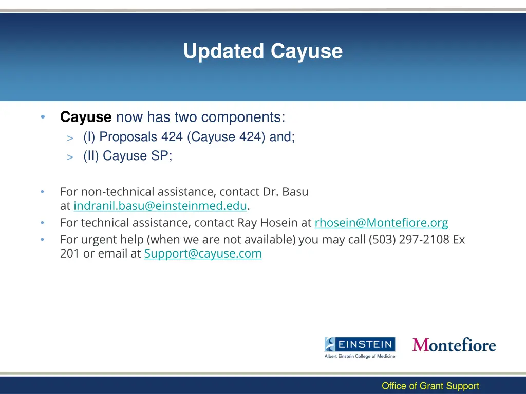 updated cayuse