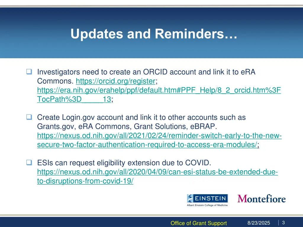 updates and reminders 2