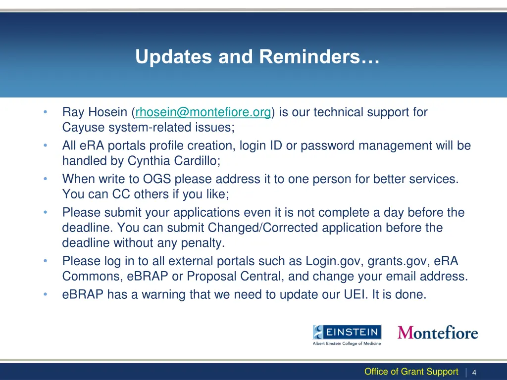 updates and reminders 3