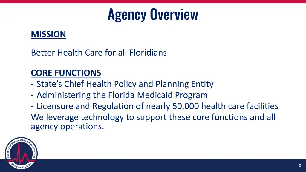 agency overview