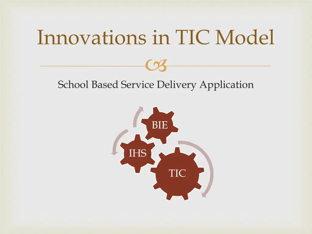innovations in tic model