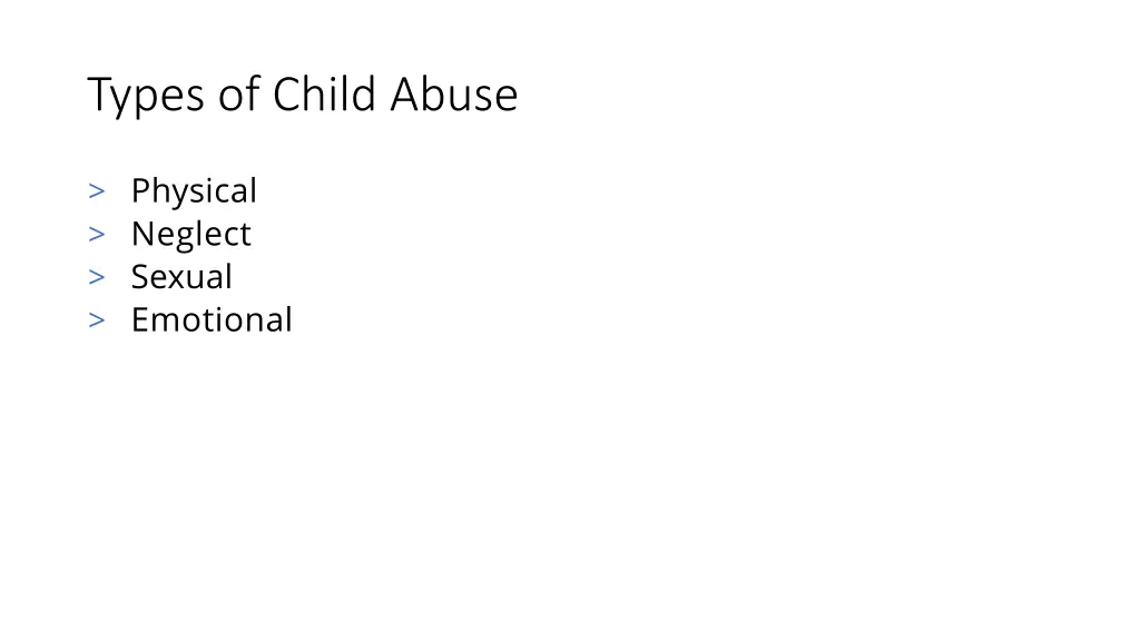 types of child abuse
