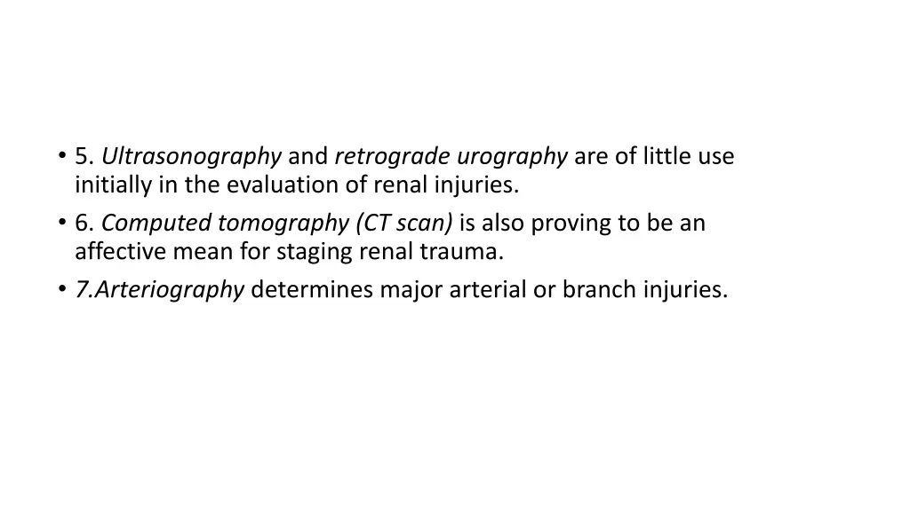 5 ultrasonography and retrograde urography